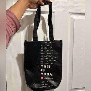 lululemon athletica Black 'THIS IS YOGA.' Vertical small reusable bag